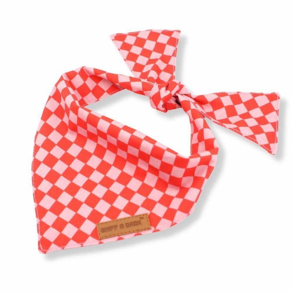 Bandana | Dogs Checker Pink Bandana