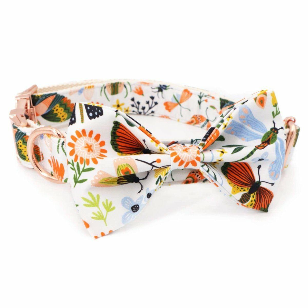 Bow Tie Collar | Dogs Butterfly Garden Bow Tie Unbreakable Collar™