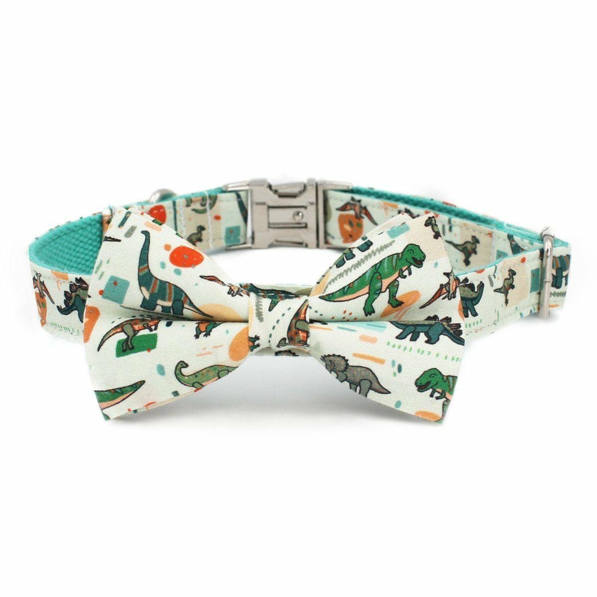 Bow Tie Collar | Dogs Dinosaur Bow Tie Unbreakable Collar™