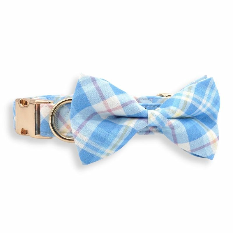 Bow Tie Collar | Dogs Pastel Plaid Bow Tie Unbreakable Collar™