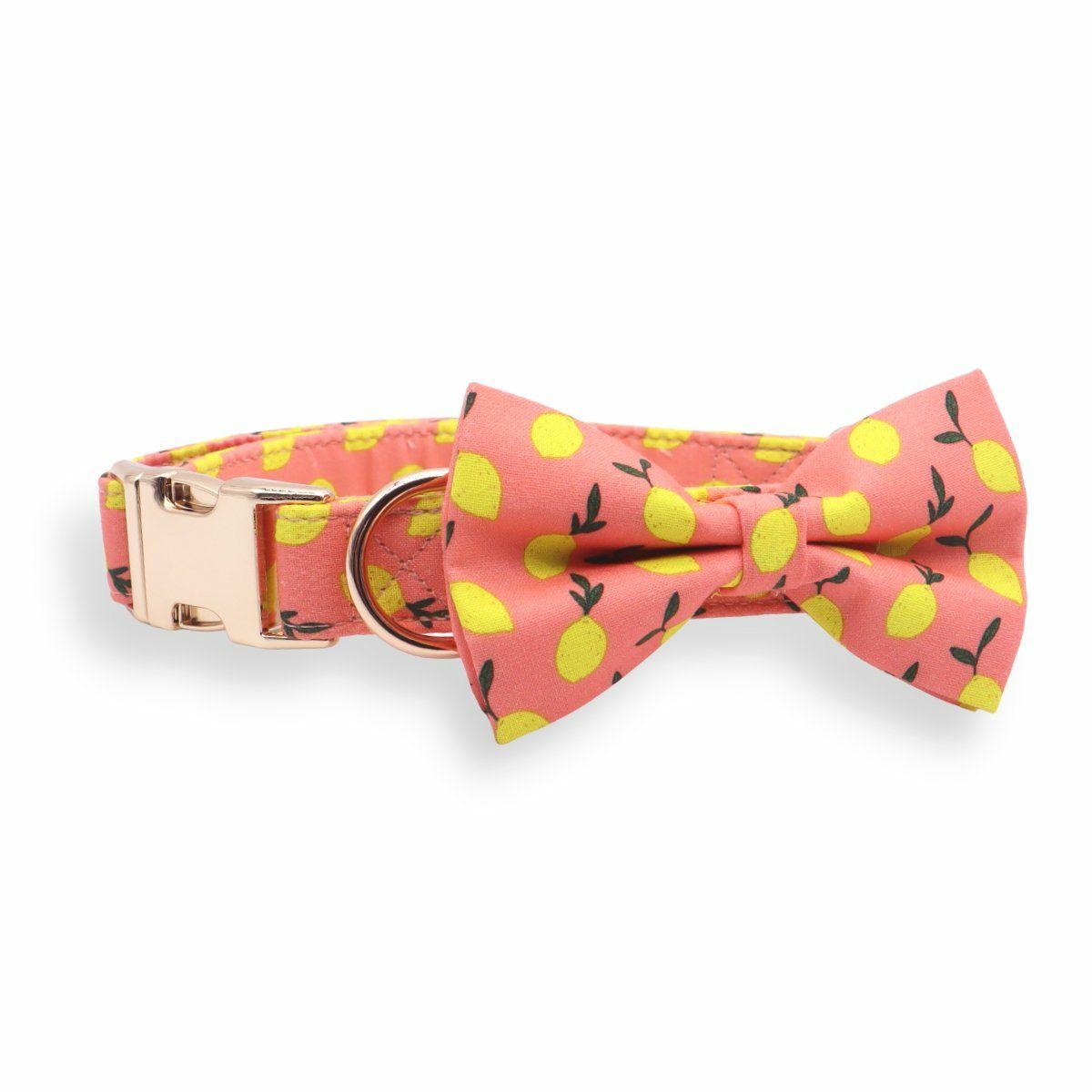 Bow Tie Collar | Dogs Pink Lemonade Bow Tie Unbreakable Collar™