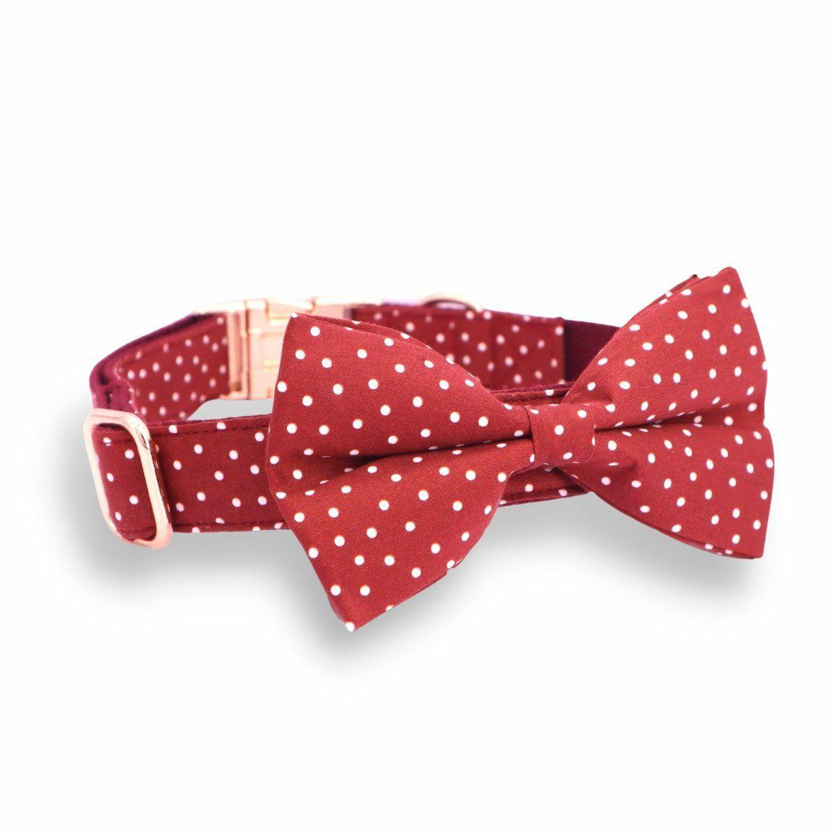 Bow Tie Collar | Dogs Red Polka Dot Bow Tie Unbreakable Collar™