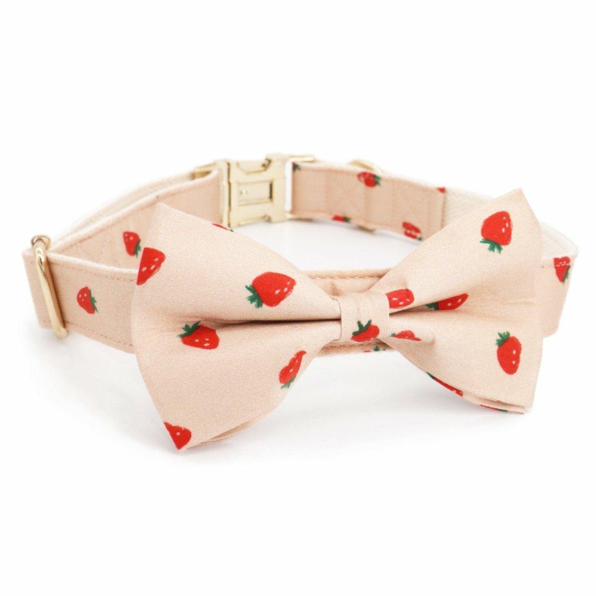 Bow Tie Collar | Dogs Strawberry Bow Tie Unbreakable Collar™