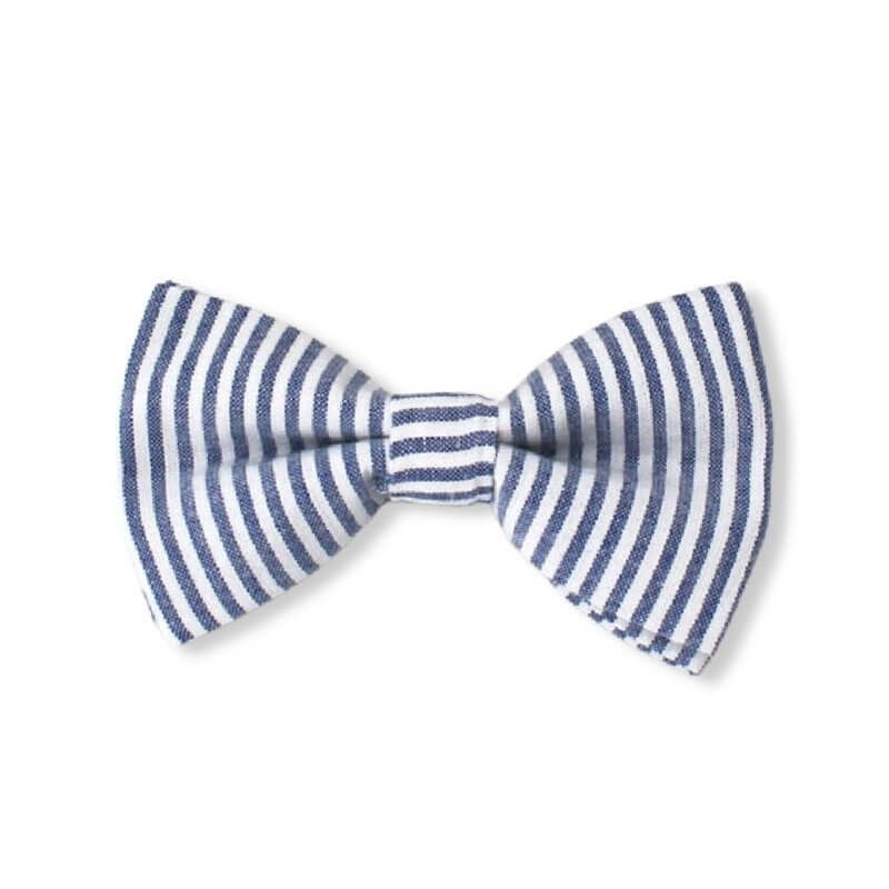 Bow Ties / Flowers | Dogs Blue Stripes Bow Tie