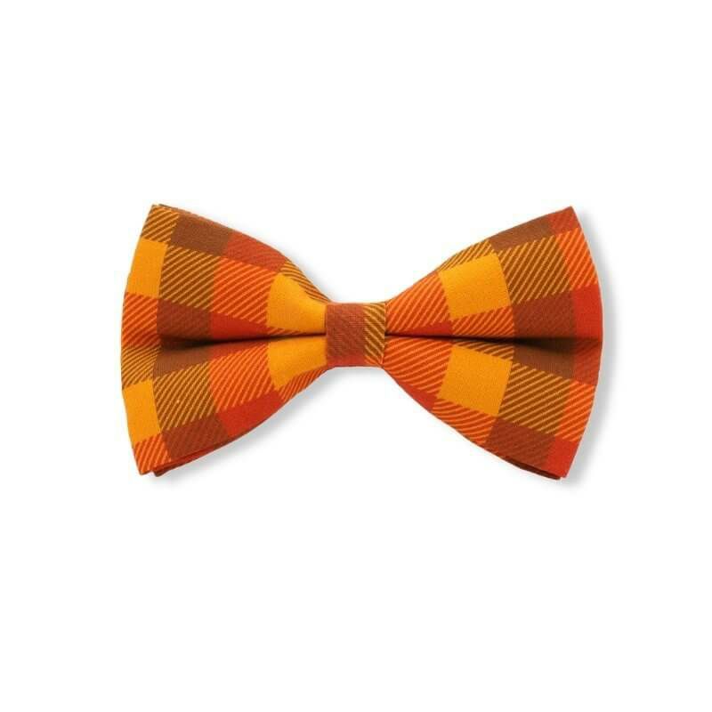 Bow Ties / Flowers | Dogs Cinnamon Spice Plaid Bow Tie