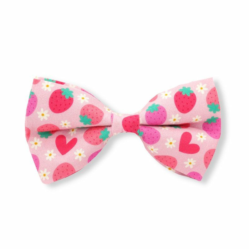 Bow Ties / Flowers | Dogs Strawberry Shortcake Bow Tie