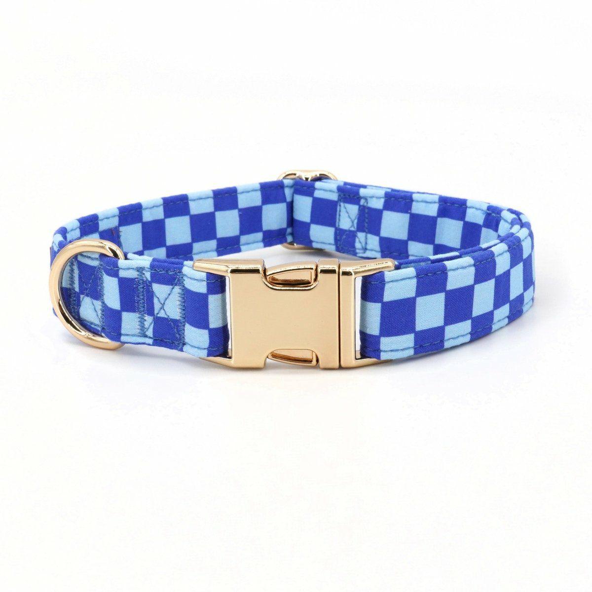 Collars | Dogs Checker Blue Unbreakable Collar™