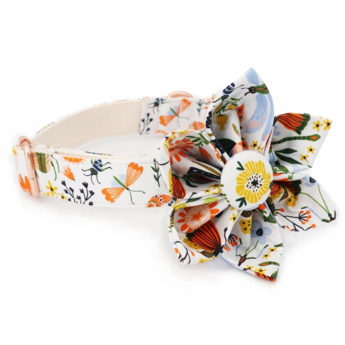 Flower Collar | Dogs Butterfly Garden Flower Unbreakable Collar™