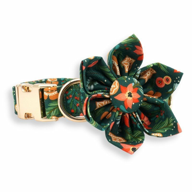 Flower Collar | Dogs Gingerbread Man Flower Unbreakable Collar™