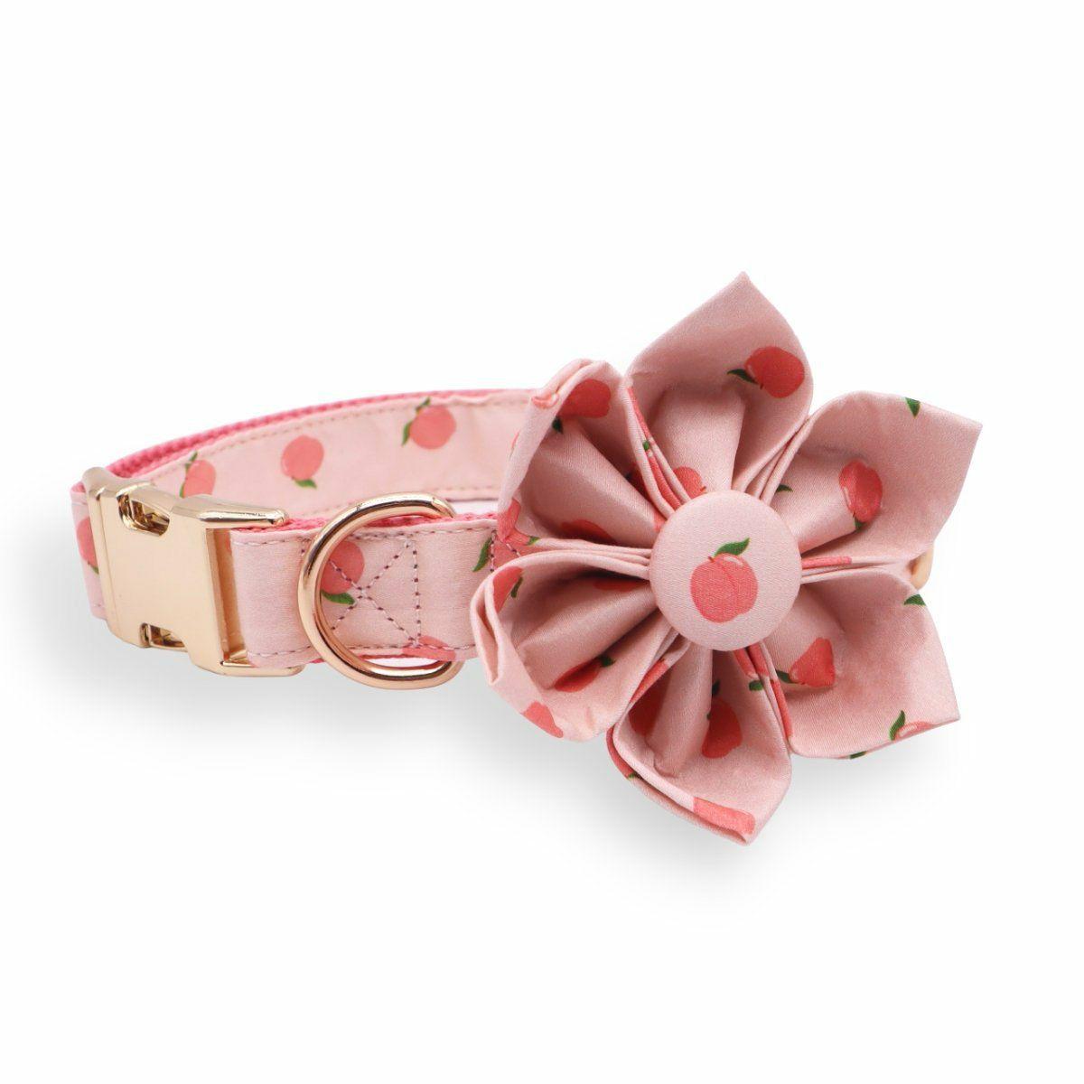 Flower Collar | Dogs Peach Flower Unbreakable Collar™