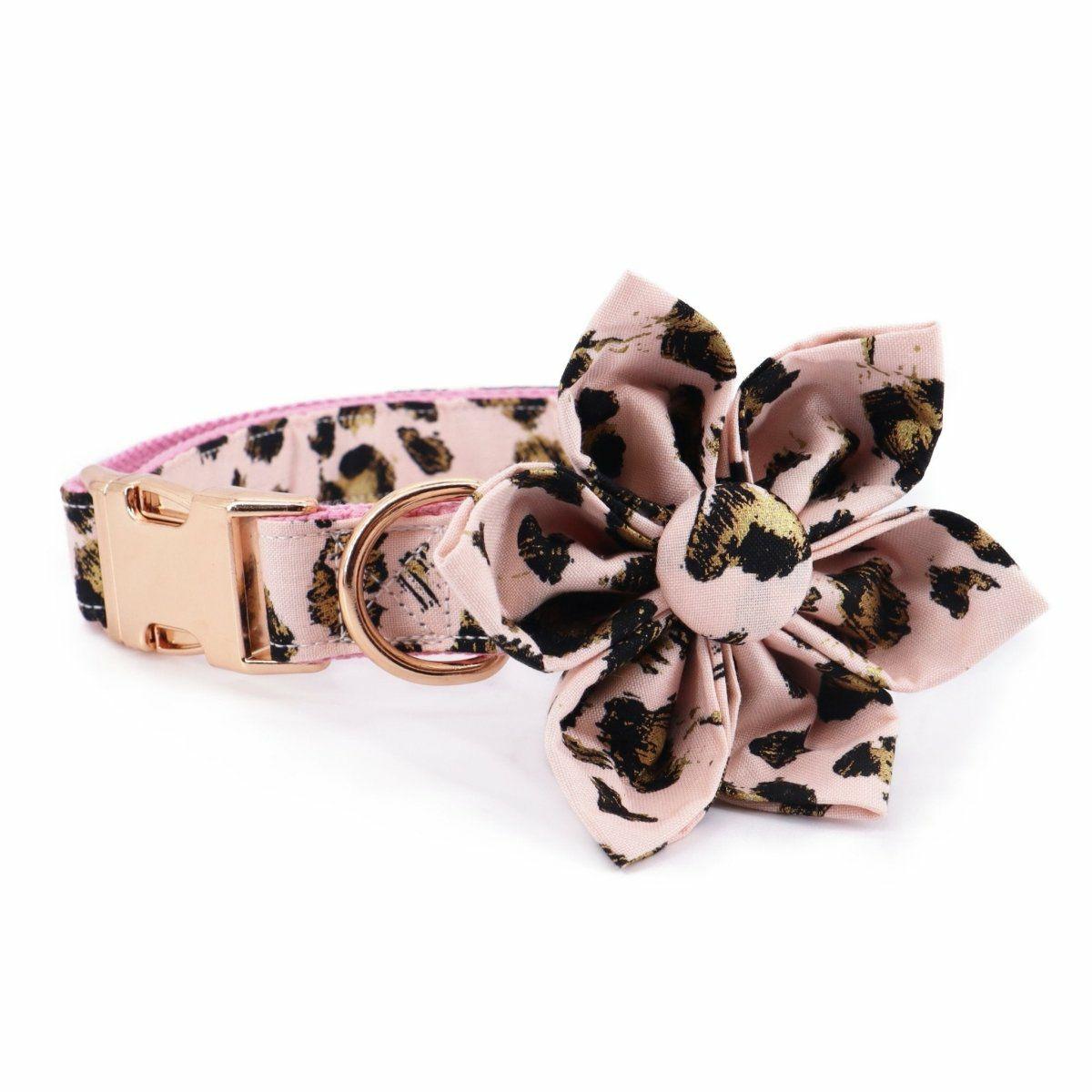 Flower Collar | Dogs Pink Leopard Flower Unbreakable Collar™