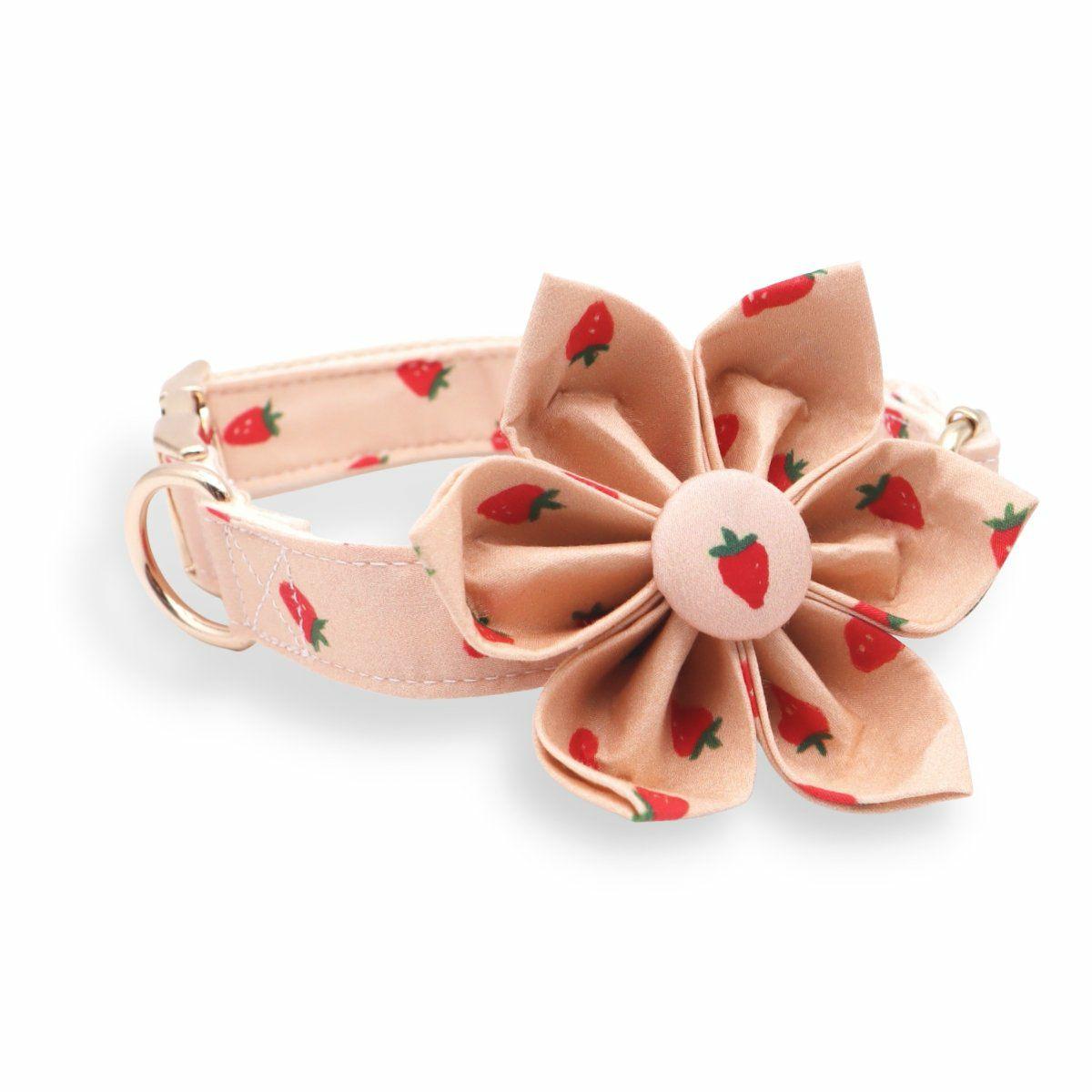 Flower Collar | Dogs Strawberry Flower Unbreakable Collar™