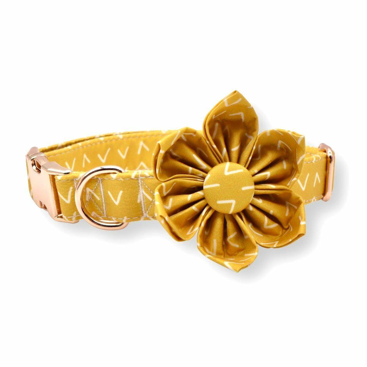 Flower Collar | Dogs Yellow Arrow Flower Unbreakable Collar™