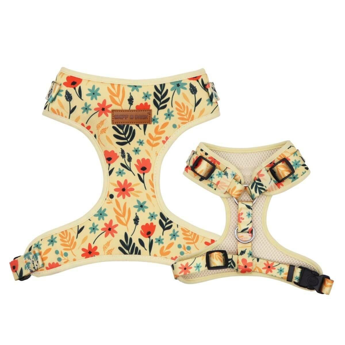 Harness | Dogs Yellow Floral Lockable Harness™