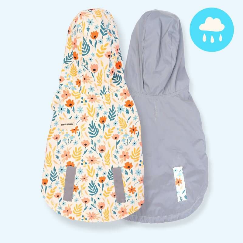 Reversible Zoomies Rain Vest | Dogs Yellow Floral Reversible Zoomies Rain Vest™